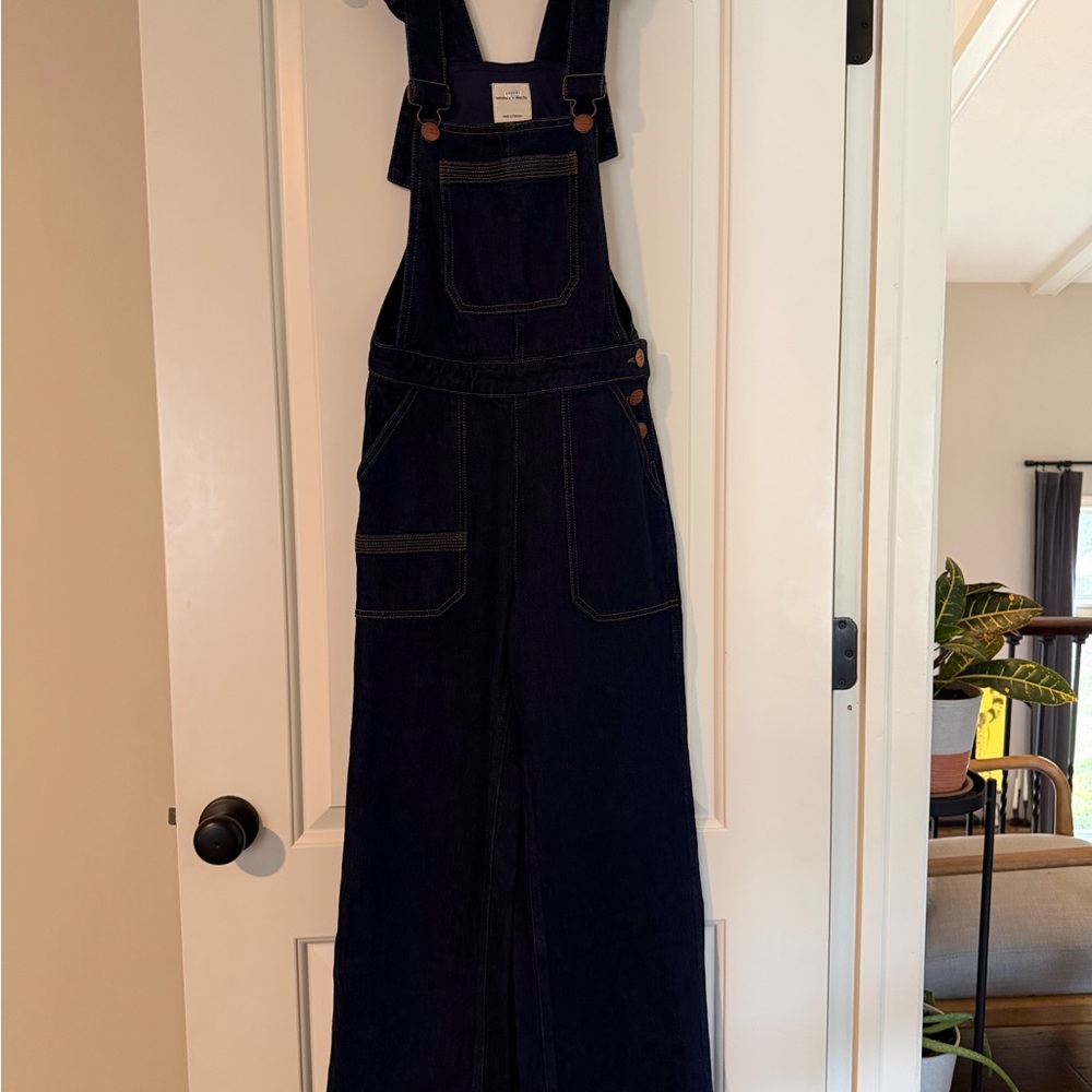Seventy & Mochi Dark Blue Denim Overalls
